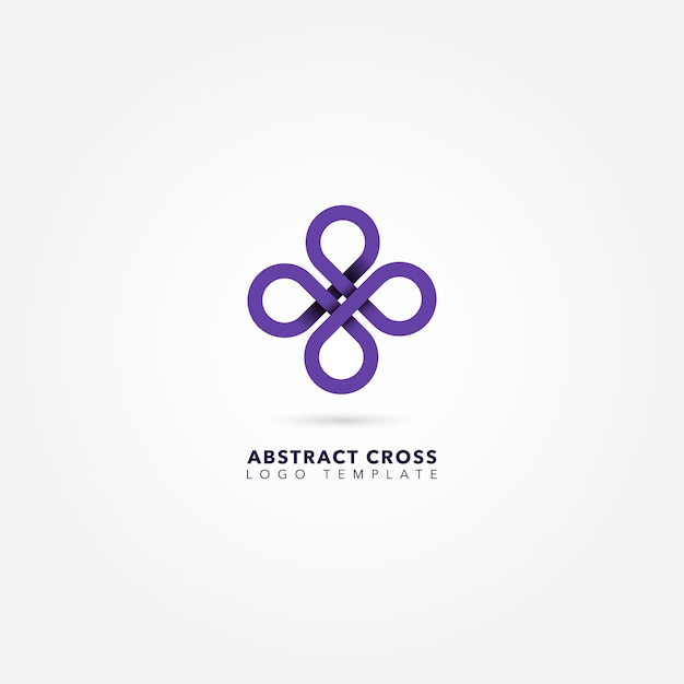 Abstract cross logo template