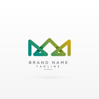 Abstract crown shape logo concept