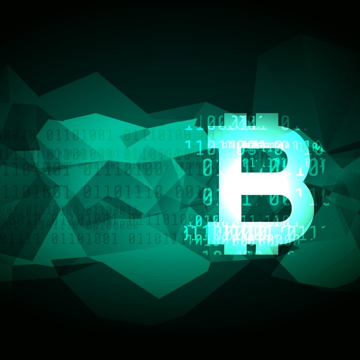 Бесплатный Вектор дизайн абстрактной криптовалютной биткойны