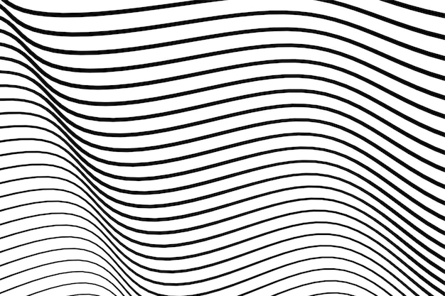 Free vector abstract curvy black stripe lines modern background vector