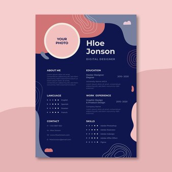 Abstract cv template