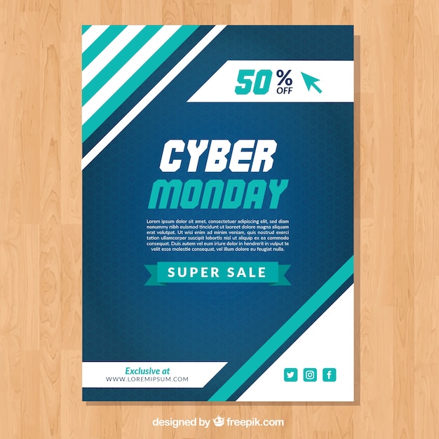 Opuscolo astratto cyber monday