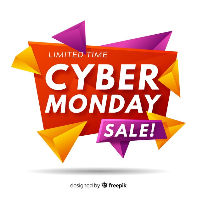 Abstract cyber monday sales background