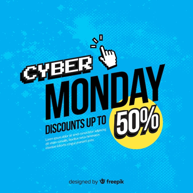 Abstract cyber monday sales background