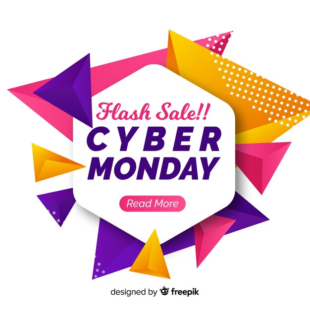 Abstract cyber monday sales background