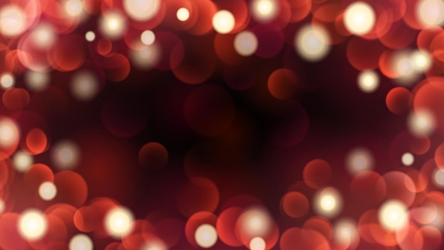 Abstract dark background with bokeh effects in red colors