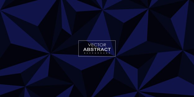 Abstract Dark Black Blue Colour Polygon 3D Effect Multipurpose Background Banner