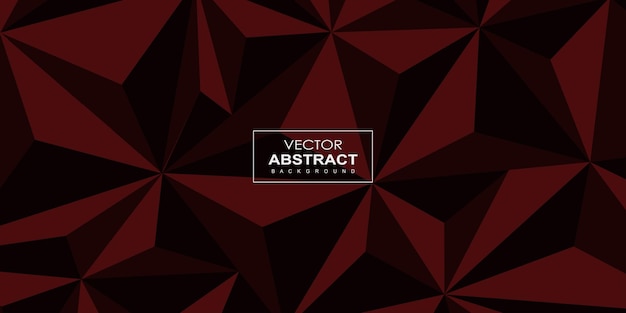 Free vector abstract dark black maroon red colour polygon 3d effect multipurpose background banner