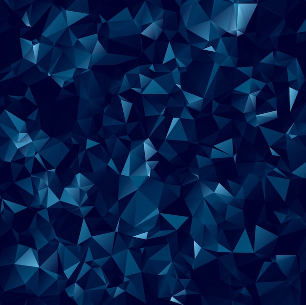 Free vector abstract dark blue polygonal background