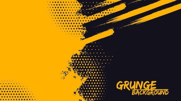 Free vector abstract dark blue and yellow grunge texture background