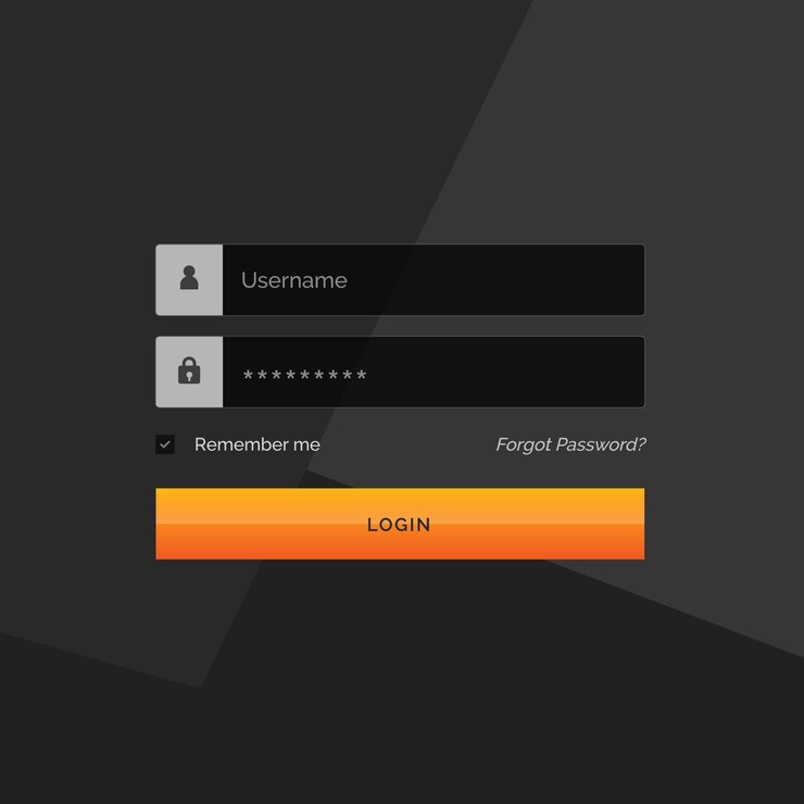 Free Vector abstract dark login form template