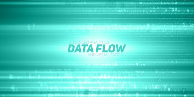 Free vector abstract data flow background