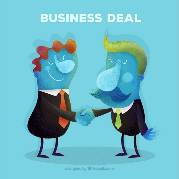 Free Vector abstract deal businessmen 