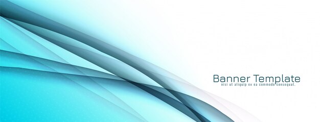 Free vector abstract decorative blue wave banner design