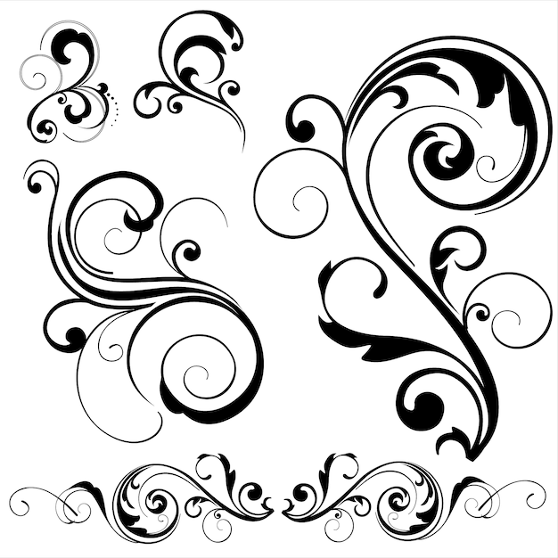 Free vector abstract decorative elements