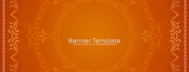 Abstract decorative ethnic design banner vector