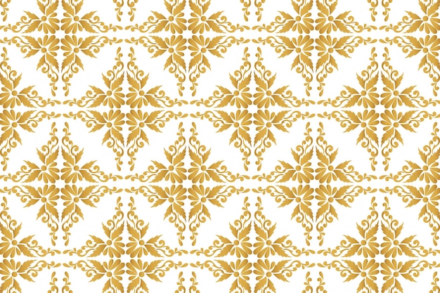 Free vector abstract decorative golden floral pattern background
