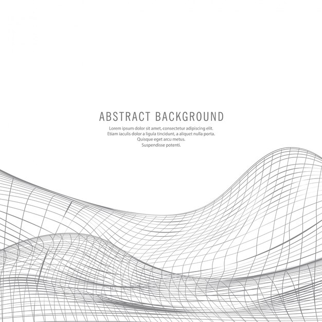 抽象的な装飾的なグレー技術波ベクトル