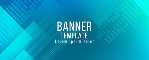 Abstract decorative modern blue banner design