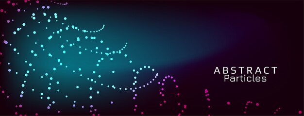 Abstract decorative particles banner design