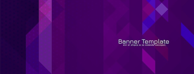 抽象的な装飾的な三角形のパターンモザイクデザインの紫のバナー