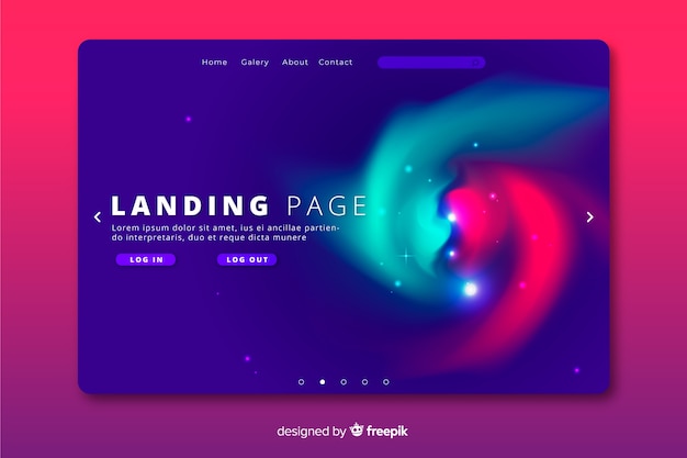 Free vector abstract delusion landing page