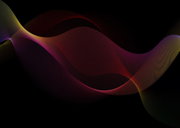 Abstract design background with colourful flowing lines