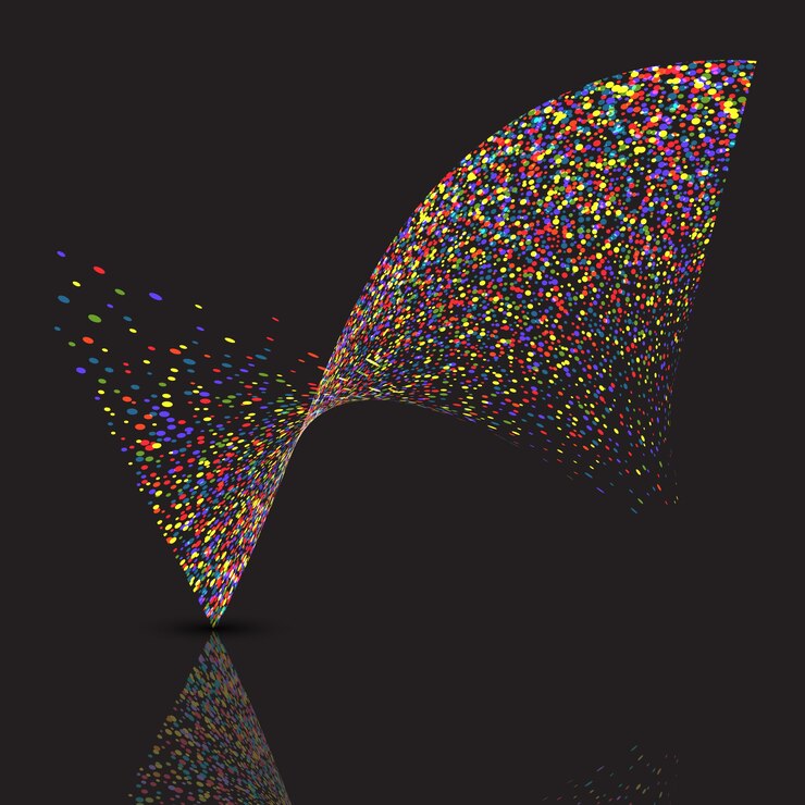 Free Vector abstract design background with multicolored dots