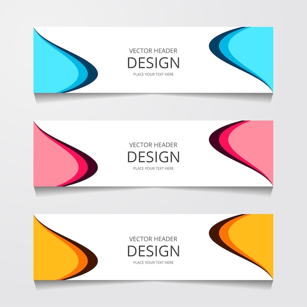 Abstract design banner web template layout header templates modern vector illustration