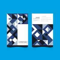 Free vector abstract design blue business card