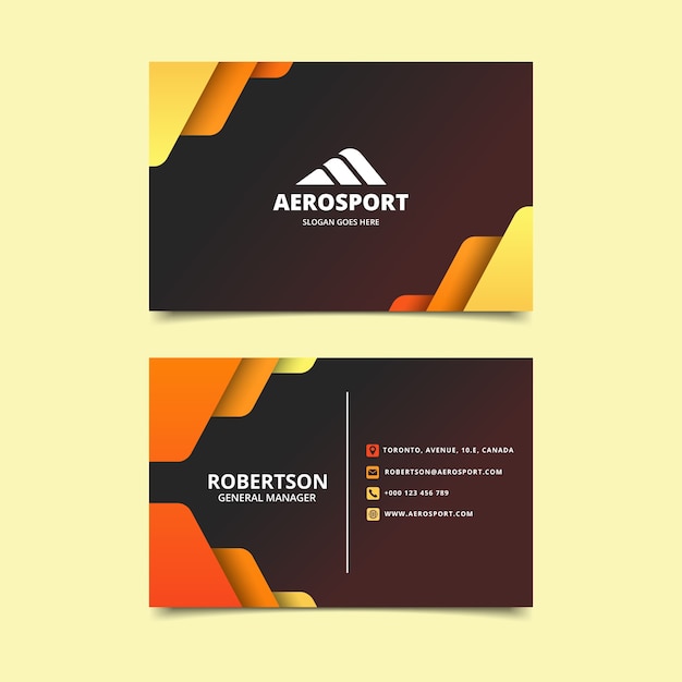 Free vector abstract design colorful business card