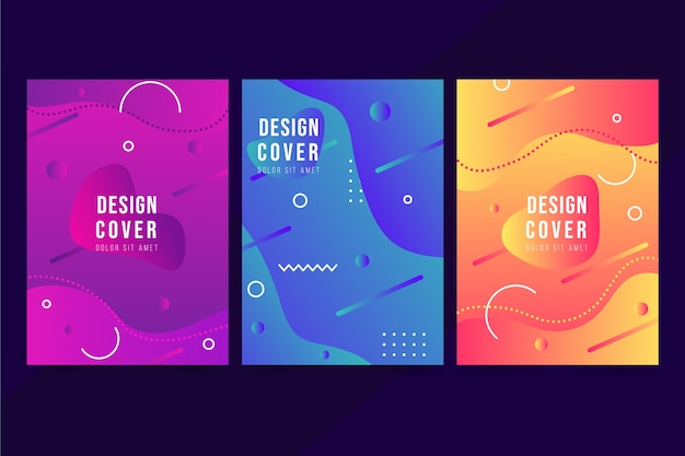 Abstract design colorful covers