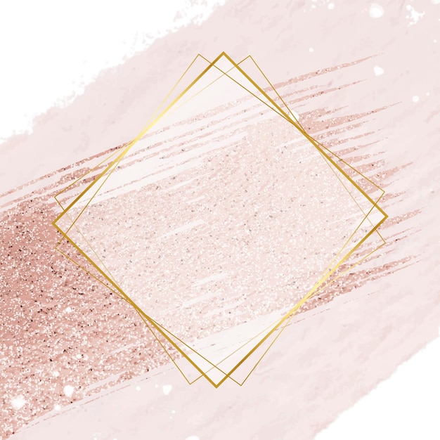 Abstract design of golden frame illustration