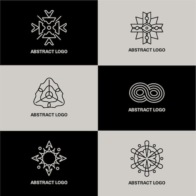 Abstract design lineal logo set