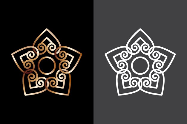 Abstract design logo in two versions