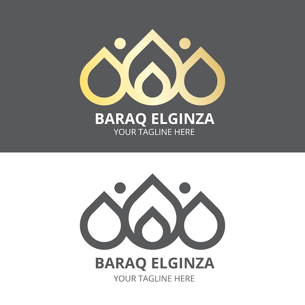 Abstract design logo in two versions