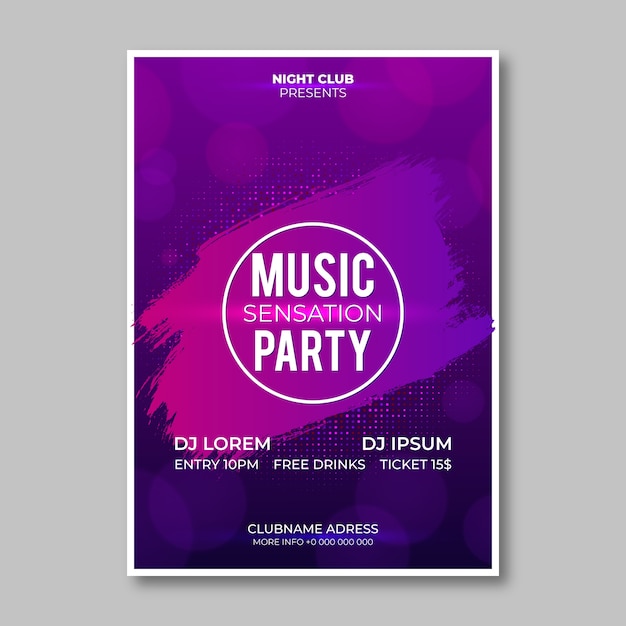 Free vector abstract design party poster