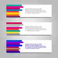 Free vector abstract design web banner colorful gradient shape design vector illustration