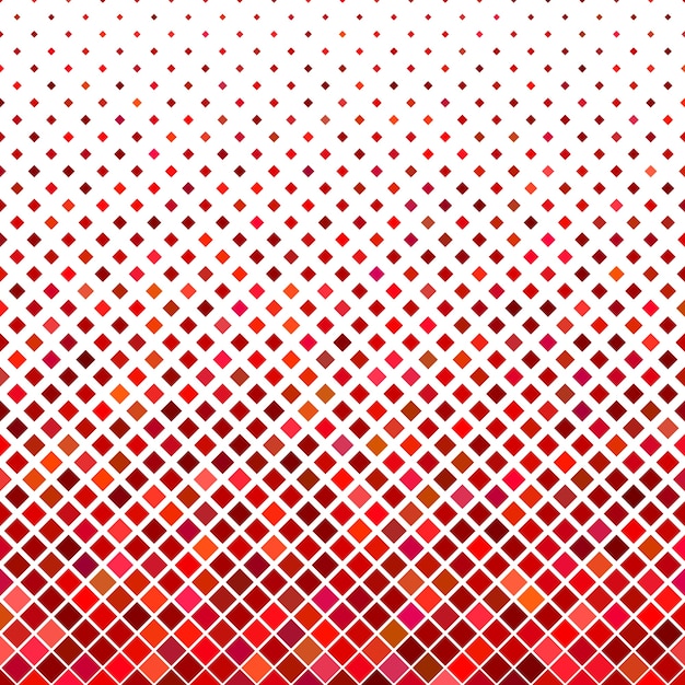 抽象的な斜めの正方形のパターンの背景 - 赤い色調の四角形からの幾何学的なベクトルグラフィック