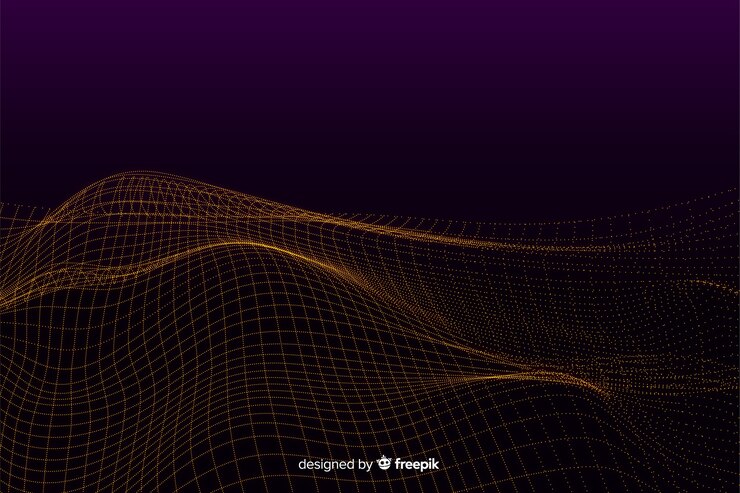 Free Vector abstract digital mesh waves background