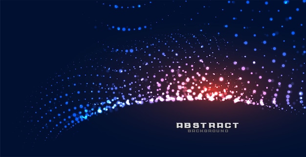 Abstract digital particle wave effect background