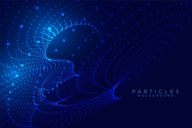 Abstract digital particles technology futuristic background design