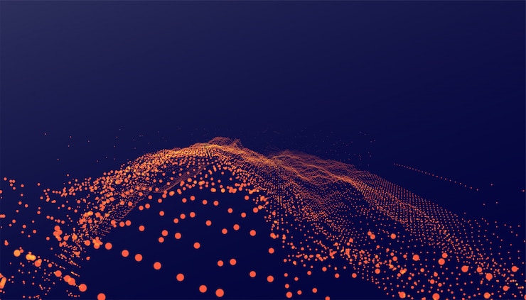 Free Vector abstract digital particles technology style background 