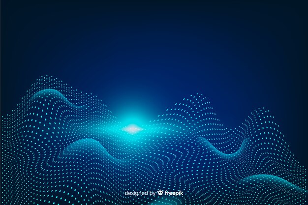 Abstract digital particles waves background