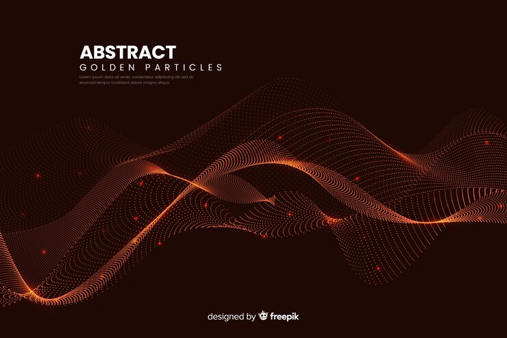 Free Vector abstract digital particles waves background