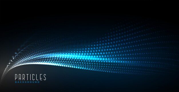 Abstract digital technology particle wave background