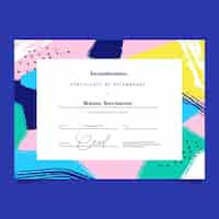 Free vector abstract diploma template