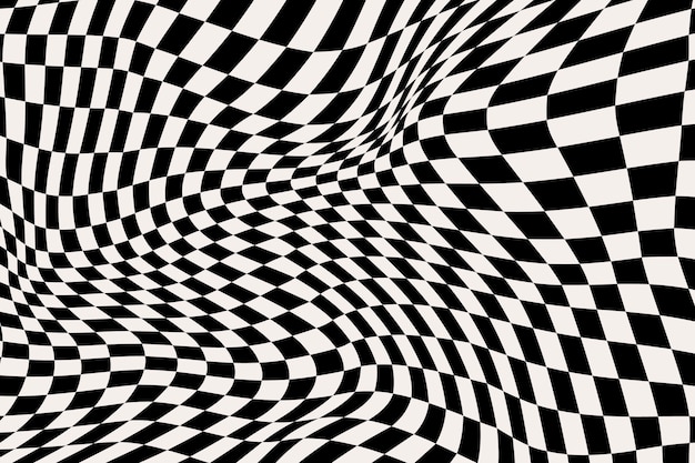 Abstract distorted checkered background