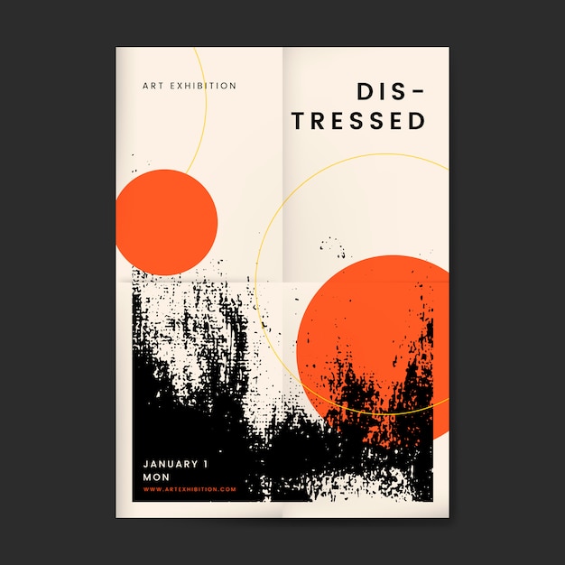 Abstract distressed design poster