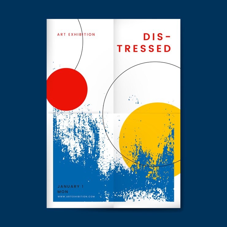 Free Vector abstract distressed design poster